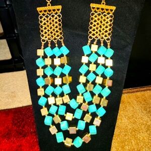 Vintage Turquoise statement necklace